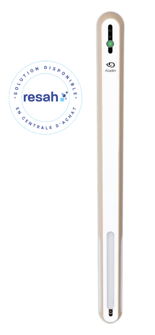 Lampe connectée Aladin+ avec capteurs infrarouges pour chambre EHPAD