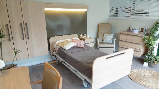 Chambre de maison de retraite équipée de Modulys
