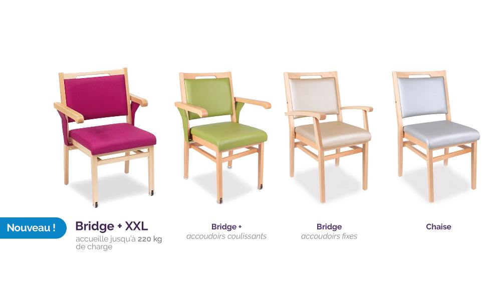 Gamme chaise et bridge Complys pour EHPAD